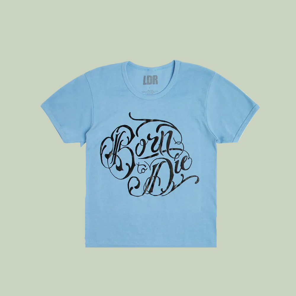 Blue Cropped T-Shirt Born To Die
