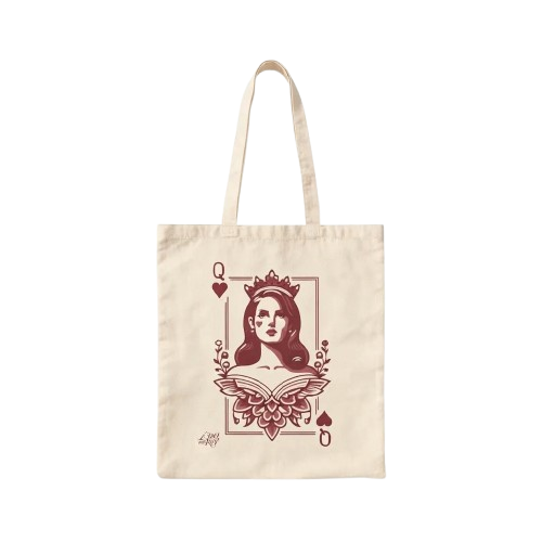 Lana Del Rey Queen of Hearts Cotton Tote Bag